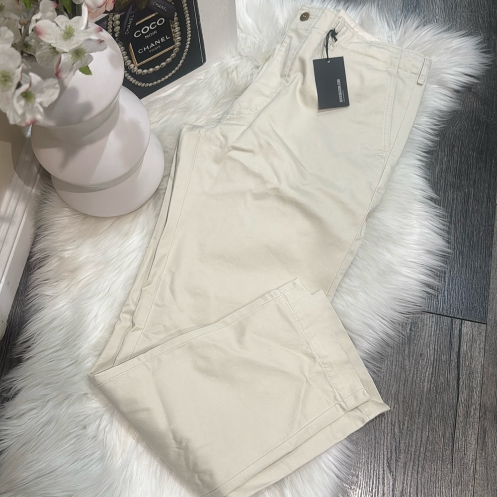 Buck Mason Cream Straight-Leg Chinos - Picture 4 of 11